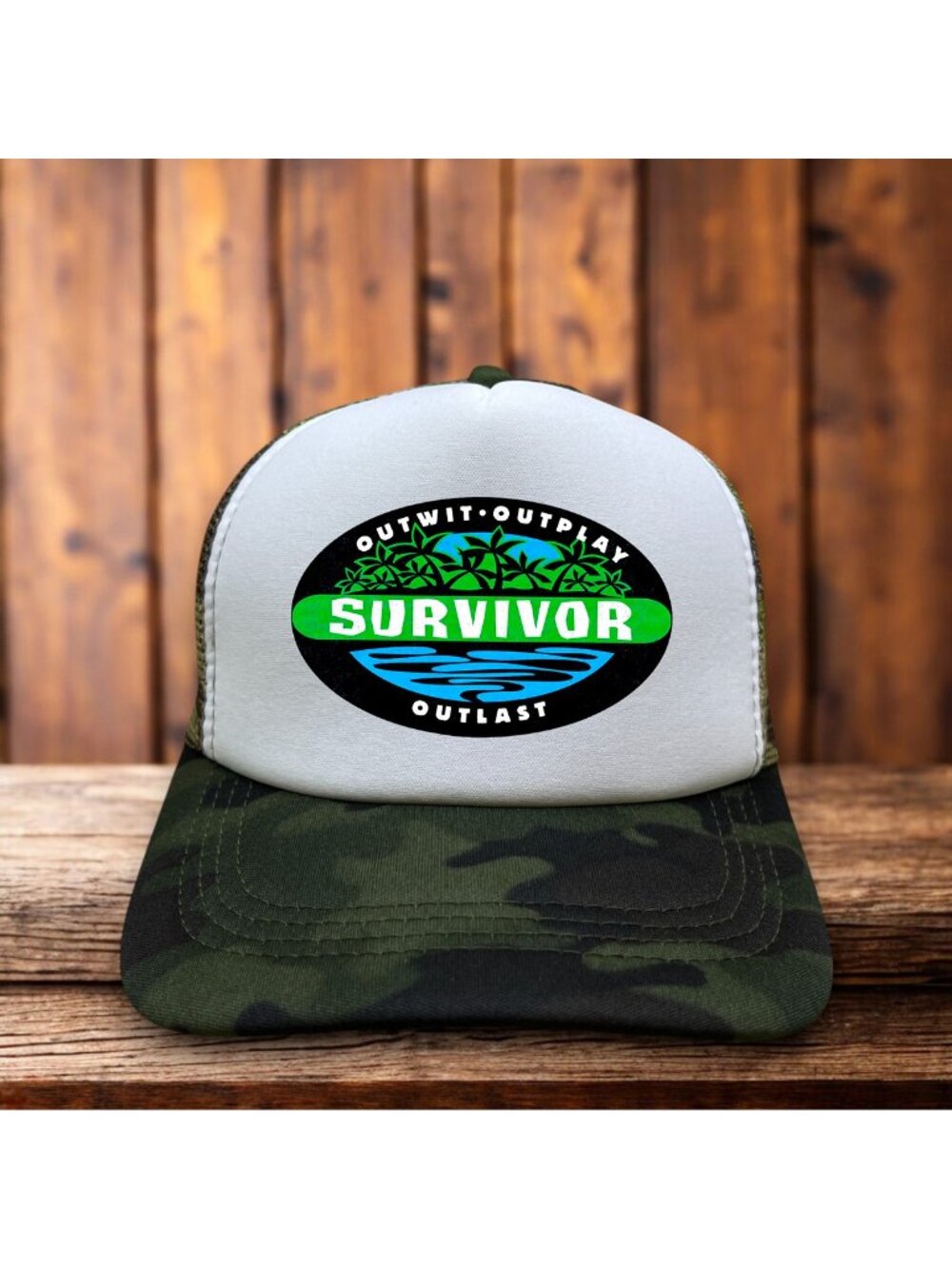 Survivor Mens Trucker Hat Camo Snapback Castaway Island Million Dollar Prize